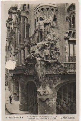 POSTAL DE BARCELONA. CANTONADA DEL ORFEON CATALAN