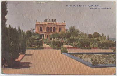 POSTAL ANTIGUA DE BARCELONA. SURTIDOR DE LA ROSALEDA. PARQUE MONTJUICH