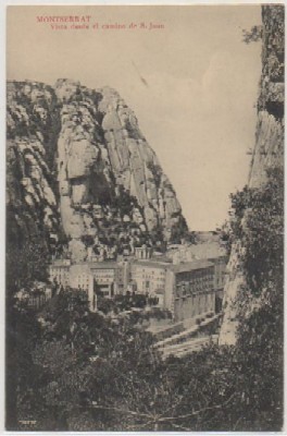 POSTAL ANTIGUA DE BARCELONA. MONTSERRAT. VISTA DESDE EL CAMONO DE S. JUAN