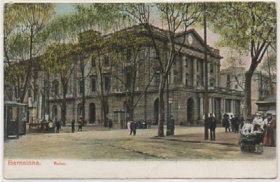 POSTAL ANTIGUA DE BARCELONA. BOLSA