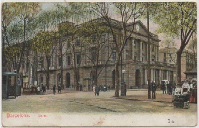 POSTAL ANTIGUA DE BARCELONA. BOLSA
