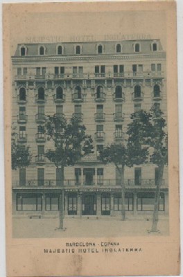 POSTAL ANTIGUA DE BARCELONA. MAJESTIC HOTEL INGLATERRA