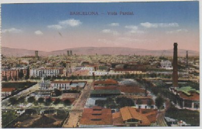 POSTAL ANTIGUA DE BARCELONA. VISTA PARCIAL