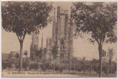 POSTAL ANTIGUA DE BARCELONA. TEMPLO DE LA SAGRADA FAMILIA Nº 41