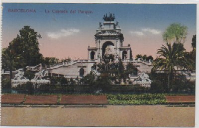 POSTAL ANTIGUA DE BARCELONA. LA CASCADA DEL PARQUE