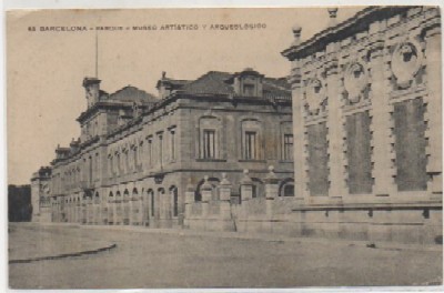 POSTAL ANTIGUA DE BARCELONA. PARQUE . MUSEO ARTISTICO Y ARQUEOLOGICO