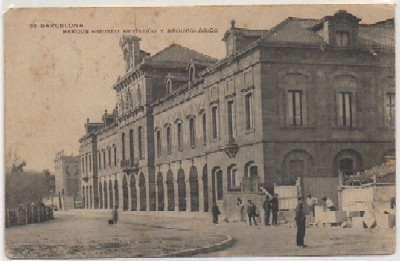 POSTAL ANTIGUA DE BARCELONA. PARQUE . MUSEO ARTISTICO Y ARQUEOLOGICO