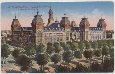 POSTAL ANTIGUA DE BARCELONA. PALACIO DE JUSTICIA