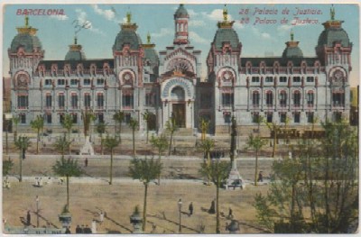 POSTAL ANTIGUA DE BARCELONA. PALACIO DE JUSTICIA