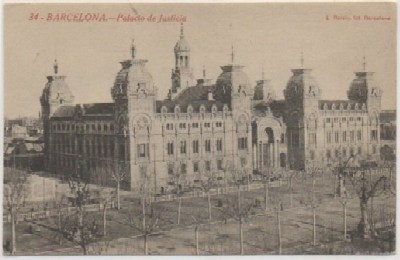 POSTAL ANTIGUA DE BARCELONA. PALACIO DE JUSTICIA