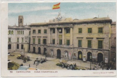 POSTAL ANTIGUA DE BARCELONA. CASAS CONSISTORIALES