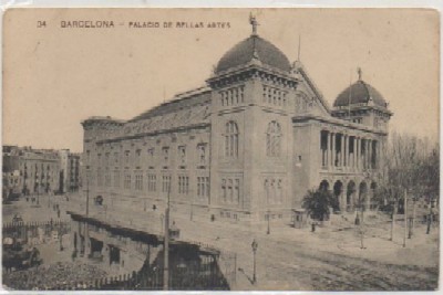 POSTAL ANTIGUA DE BARCELONA. PALACIO DE BELLAS ARTES