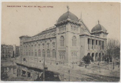 POSTAL ANTIGUA DE BARCELONA. PALACIO DE BELLAS ARTES