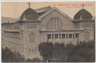 POSTAL ANTIGUA DE BARCELONA. PALACIO DE BELLAS ARTES