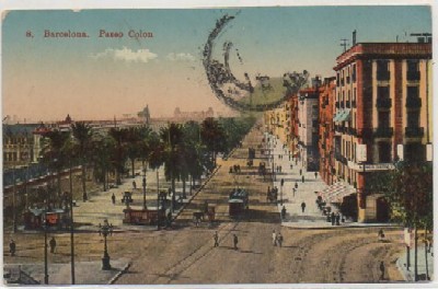 POSTAL ANTIGUA DE BARCELONA. PASEO DE COLON
