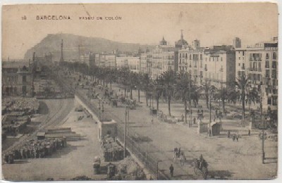 POSTAL ANTIGUA DE BARCELONA. PASEO DE COLON Nº 18