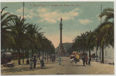 POSTAL ANTIGUA DE BARCELONA. PASEO DE COLON
