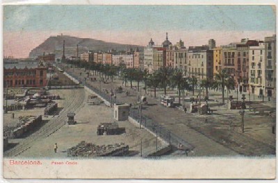 POSTAL ANTIGUA DE BARCELONA. PASEO DE COLON