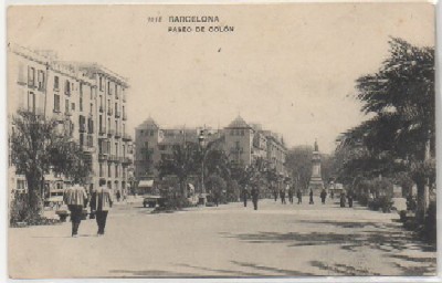 POSTAL ANTIGUA DE BARCELONA. PASEO DE COLON