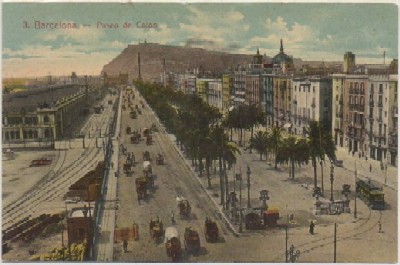 POSTAL ANTIGUA DE BARCELONA. PASEO DE COLON