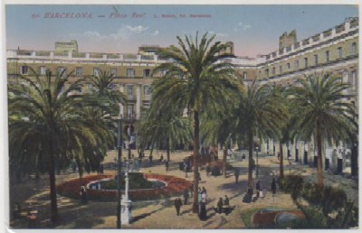 POSTAL ANTIGUA DE BARCELONA. PLAZA REAL Nº 66