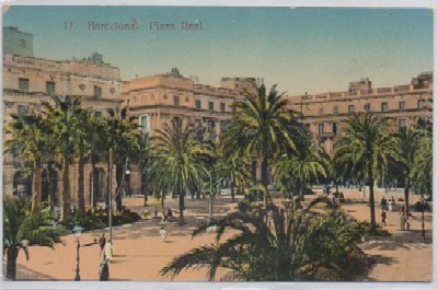POSTAL ANTIGUA DE BARCELONA. PLAZA REAL Nº 11