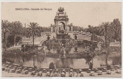 POSTAL ANTIGUA DE BARCELONA. CASCADA DEL PARQUE