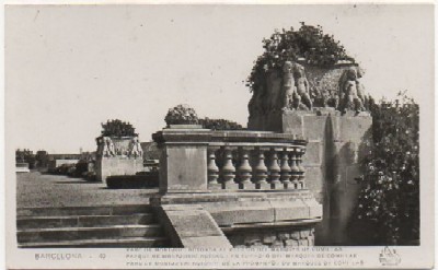 POSTAL ANTIGUA DE BARCELONA. PARQUE DE MONTJUICH. PASEO MARQUES DE COMILLA
