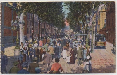 POSTAL ANTIGUA DE BARCELONA. RAMBLA DE ESTUDIOS