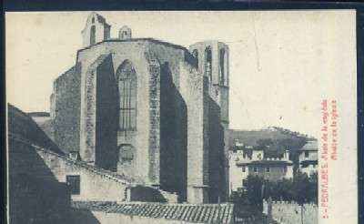 POSTAL ANTIGUA DE BARCELONA Nº 5 PEDRALBES - ABSIDE DE LA IGLESIA