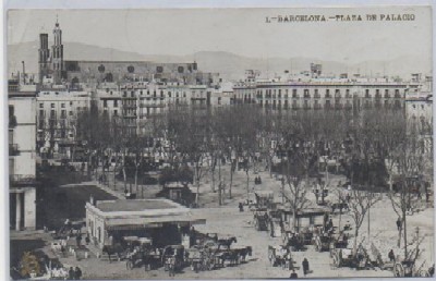 POSTAL ANTIGUA DE BARCELONA. PLAZA DE PALACIO Nº 1