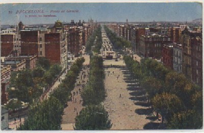 POSTAL ANTIGUA DE BARCELONA. PASEO DE GRACIA Nº 50