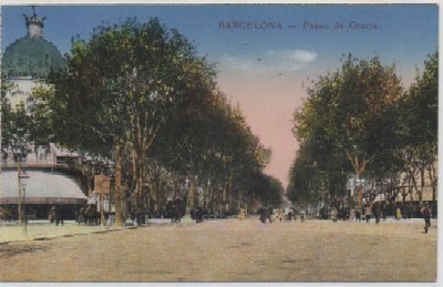 POSTAL ANTIGUA DE BARCELONA. PASEO DE GRACIA