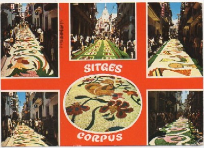 POSTAL DE BARCELONA. SITGES. CORPUS