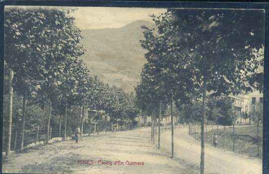 POSTAL ANTIGUA DE GERONA - RIBES PASEIG D'EN GUIMERA