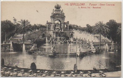 POSTAL DE BARCELONA. PARQUE. GRAN CASCADA