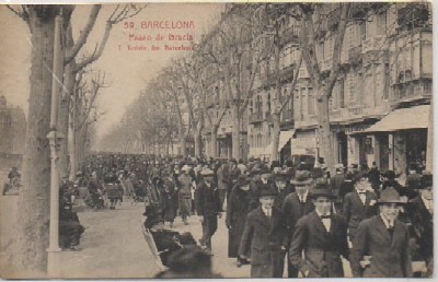 POSTAL DE BARCELONA. PASEO DE GRACIA Nº 59
