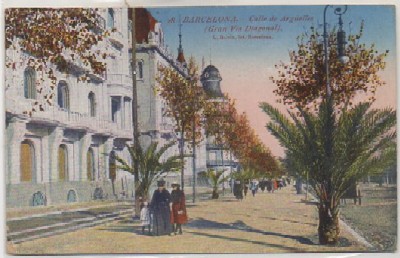 POSTAL DE BARCELONA. CALLE ARGÜELLES