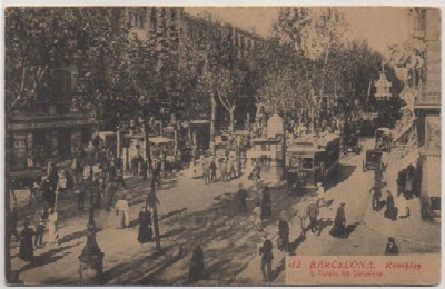 POSTAL DE BARCELONA. RAMBLAS Nº 12