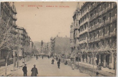 POSTAL DE BARCELONA. RAMBLA DE CATALUÑA Nº 47