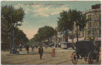 POSTAL DE BARCELONA. RAMBLA DE CANALETAS Nº 11