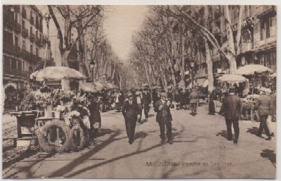 POSTAL DE BARCELONA. RAMBLA DE SAN JOSE