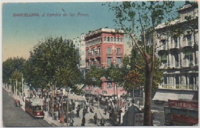 POSTAL DE BARCELONA. RAMBLA DE LAS FLORES Nº 2