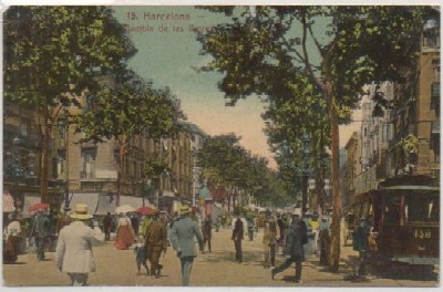 POSTAL DE BARCELONA. RAMBLA DE LAS FLORES Nº 15