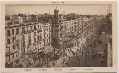 POSTAL DE BARCELONA. RAMBLAS