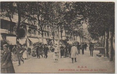 POSTAL DE BARCELONA. RAMBLA DE LAS FLORES