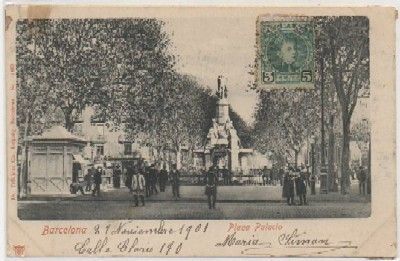 POSTAL ANTIGUA DE BARCELONA. PLAZA PALACIO