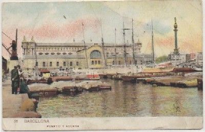 POSTAL ANTIGUA DE BARCELONA. PUERTO Y ADUANA Nº 31