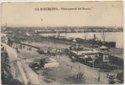 POSTAL ANTIGUA DE BARCELONA. VISTA PARCIAL DEL PUERTO Nº 112