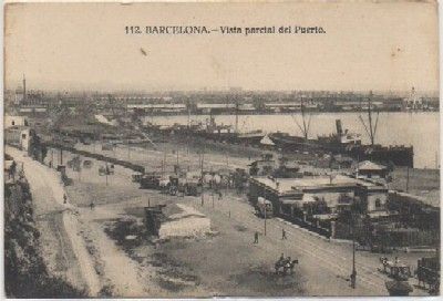 POSTAL ANTIGUA DE BARCELONA. VISTA PARCIAL DEL PUERTO Nº 112